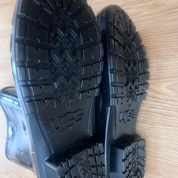 UGG Glossy Black Women's Rain  Boots - - Picture 2 of 5